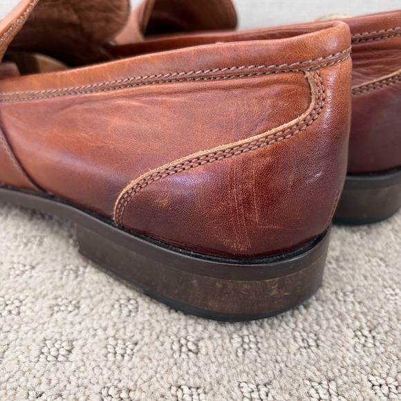 Donald J Pliner Italian Leather Penny Loafers Men‎ US 9.5M Brown Made in Italy main image 4